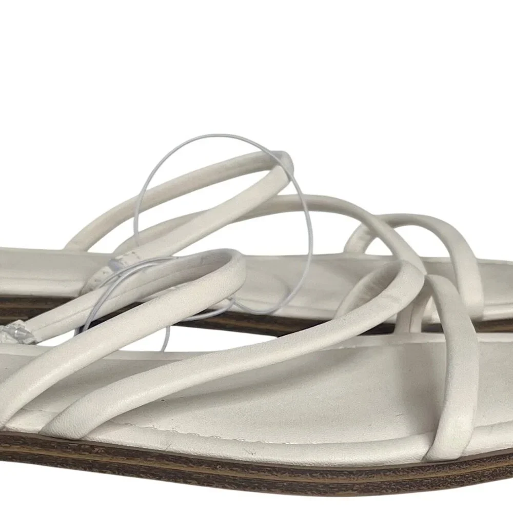 Universal Thread Louie Memory Foam Sandals Womens Cream Size 11 New Strappy - Picture 5 of 11